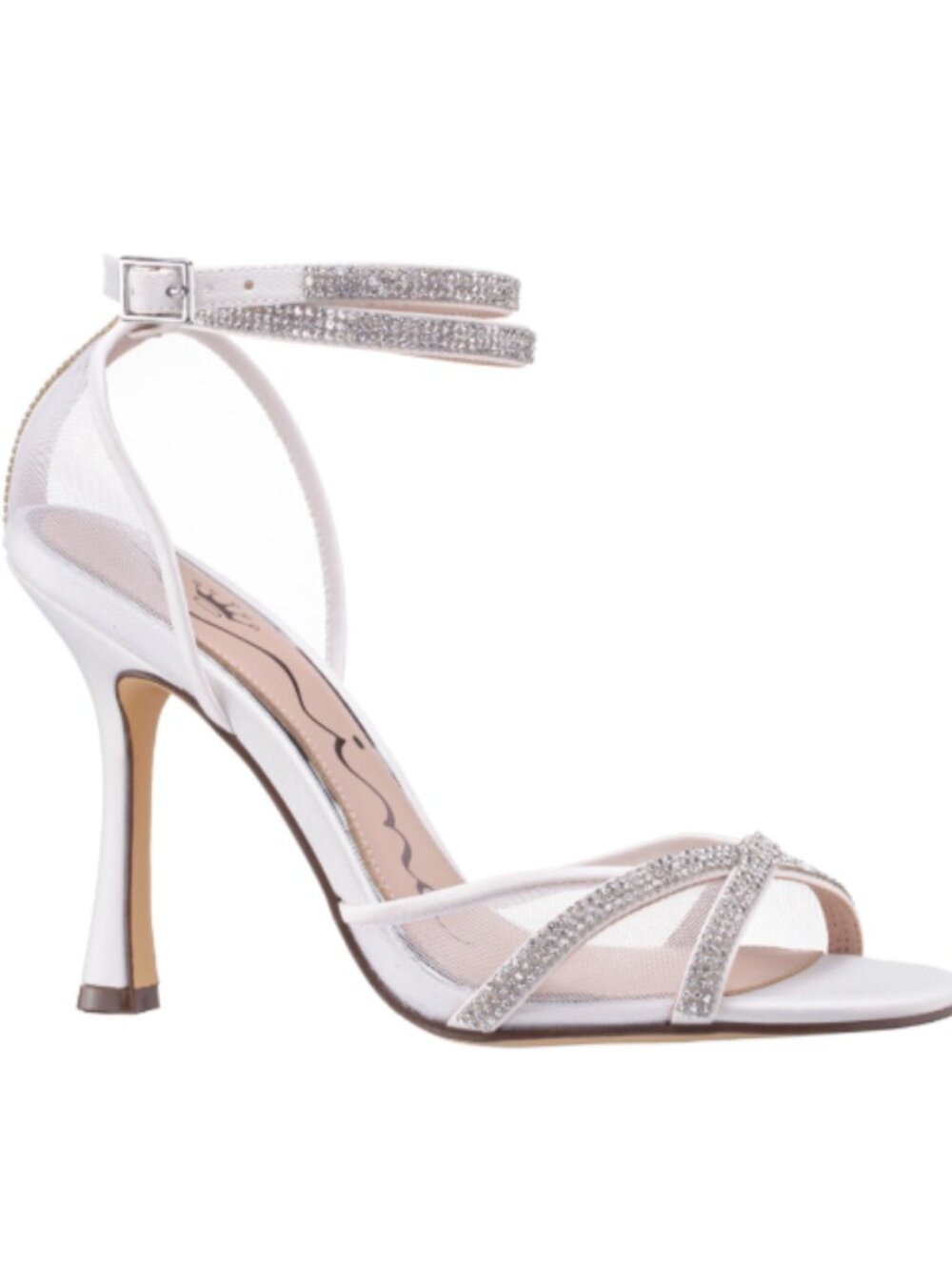 Nina - Ivory Rhinestone Bridal Heels - Size 9.5